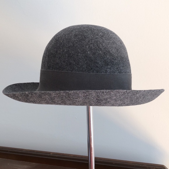 Charcoal Grey Wool Felt Hat - Picture 4 of 6